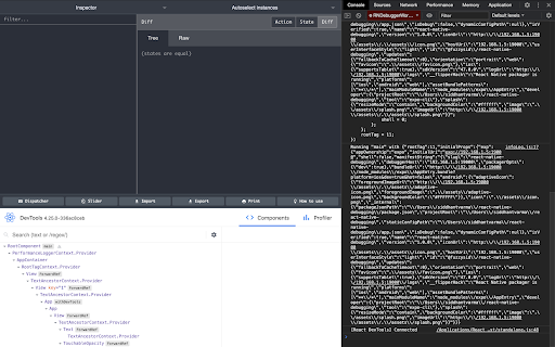 ExpoアプリがReact Native Debuggerにリモートで接続されます